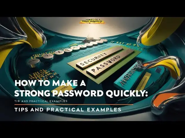 Video thumbnail for How to Make a Strong Password Quickly: Tips and Practical Examples
