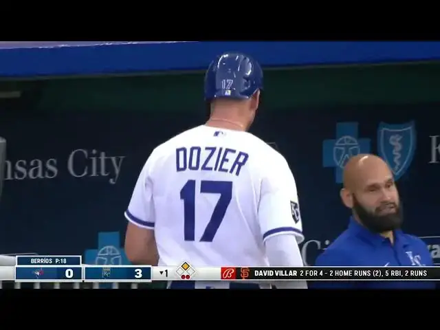 'Video thumbnail for Hunter Dozier KNOCKS a RBI Groundout, Scoring Michael Massey! | Kansas City Royals | 4/3/2023'