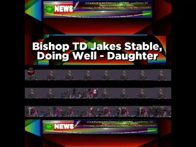 Video thumbnail for Bishop TD Jakes Stable, Doing Well - Daughter