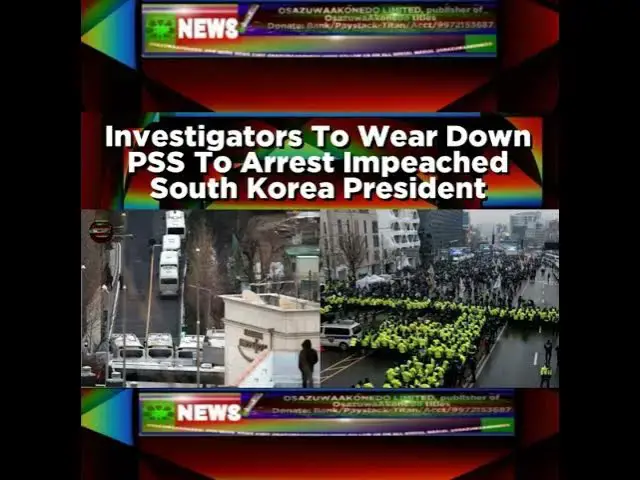 Video thumbnail for Investigators To Wear Down PSS To Arrest Impeached South Korea President