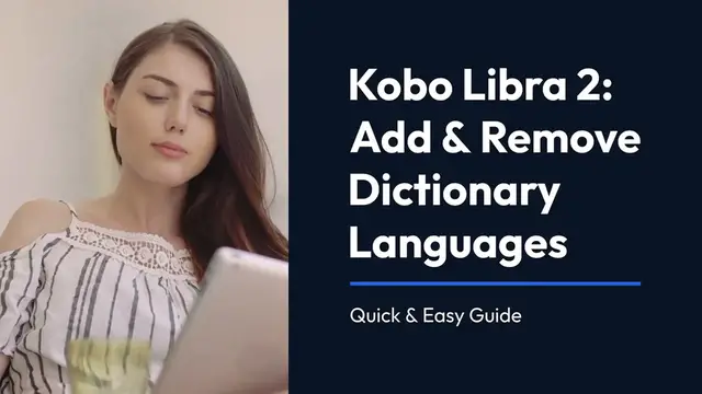 Video thumbnail for Kobo Libra 2 Add Remove Dictionary Langu