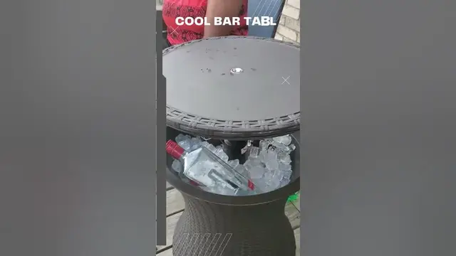 Video thumbnail for Hot Tub Side Table with Cooler | Outdoor Furniture #shorts