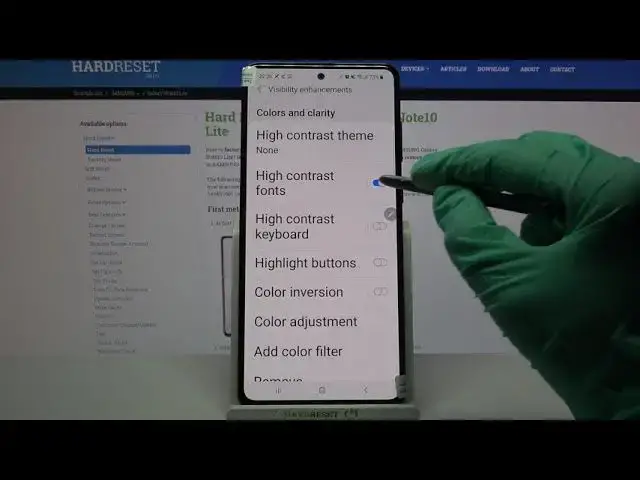 'Video thumbnail for How to Enable High Contrast Text in SAMSUNG Galaxy Note 10 Lite – Adjust Display Settings'