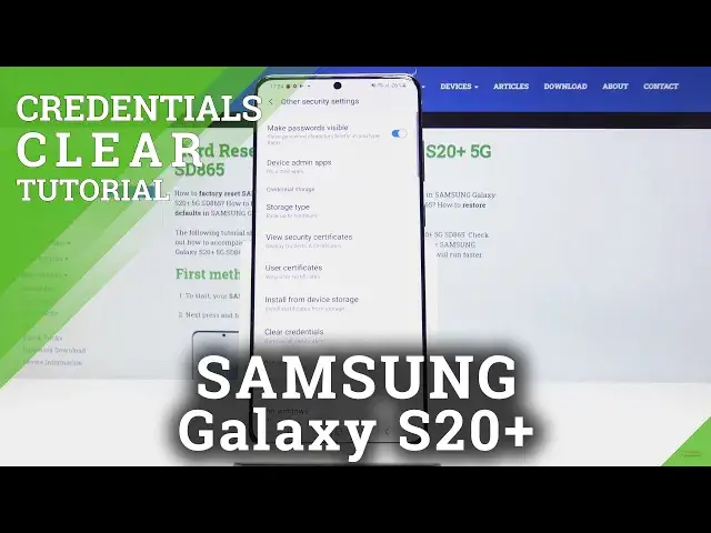 'Video thumbnail for How to Clear Credentials on SAMSUNG Galaxy S20+'