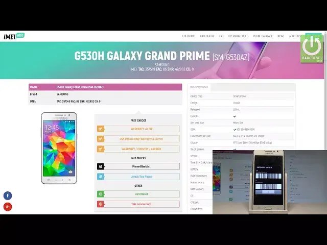 Video thumbnail for How to Check Warranty in SAMSUNG Galaxy Grand Prime - Country & Carrier Info