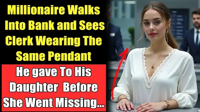 'Video thumbnail for Millionaire Walks Into Bank and Sees The Clerk Wearing His Missing Daughter’s Pendant…'