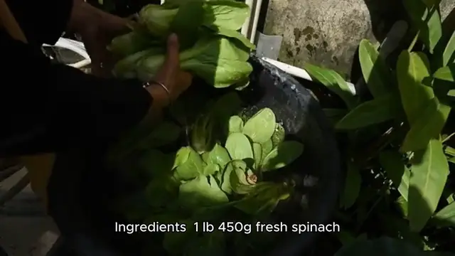 'Video thumbnail for spinach recipe'