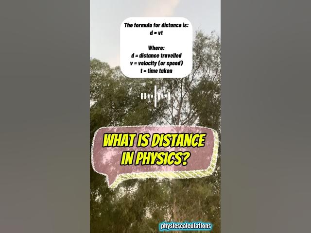 Video thumbnail for What is distance in physics? #physics #science #distance #youtubeshorts #ytshorts