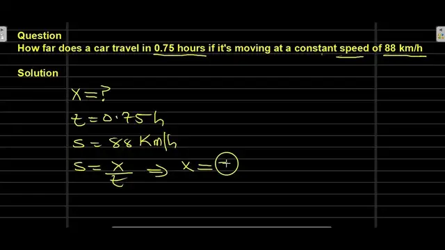Video thumbnail for How far does a car travel in 0 75 hours if its