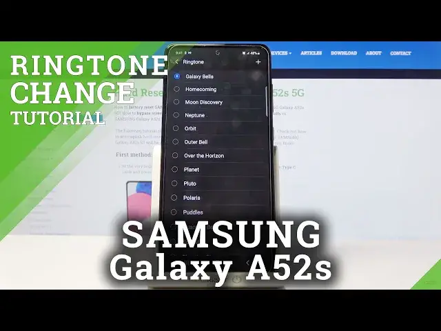 'Video thumbnail for How to Change Ringtone on SAMSUNG Galaxy A52s - Sounds Settings'