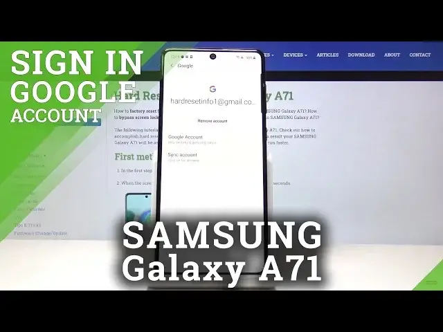 'Video thumbnail for How to Add Google Account in SAMSNG Galaxy A71 – Creating Google Account'