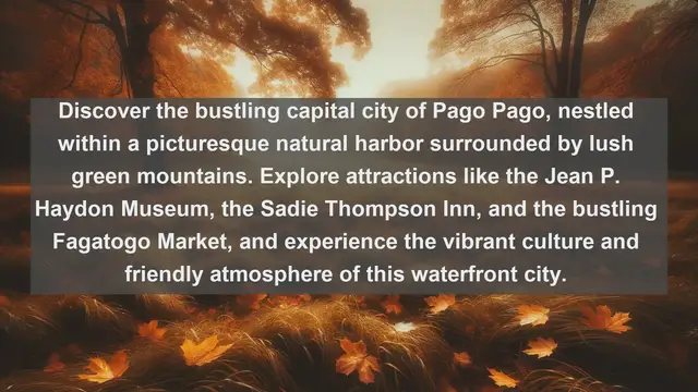 Video thumbnail for Explore the Beauty of American Samoa: Top 10 Most Picturesque Cities