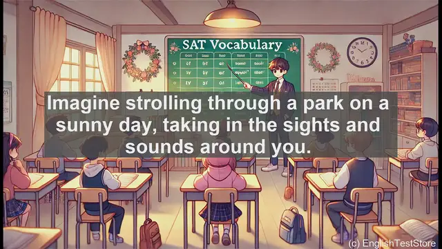 Video thumbnail for 5000 Must Know SAT Vocabulary - Perambulate: The Fancy Word for a Leisurely Stroll