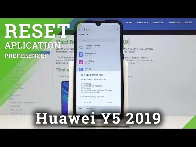 'Video thumbnail for How to Reset App Preferences in HUAWEI Y5 (2019) - Restore App Settings'