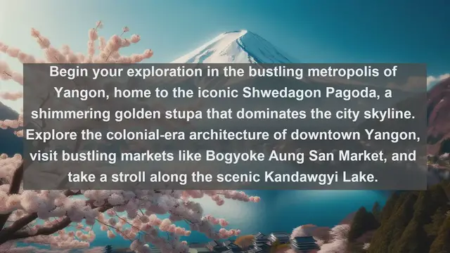 Video thumbnail for Explore the Enchanting Charm: Top 10 Most Beautiful Cities in Myanmar!