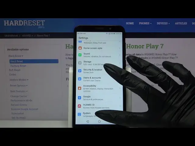'Video thumbnail for HUAWEI Honor Play 7 - Activate Text Correction & Open Keyboard Customizations'