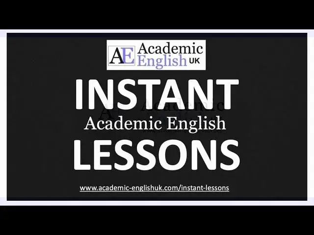Video thumbnail for Instant academic English lessons intro video AEUK