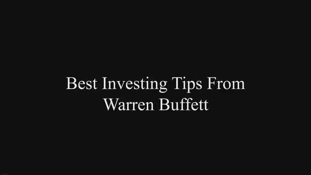 Video thumbnail for Best Investing Tips From Warren Buffett