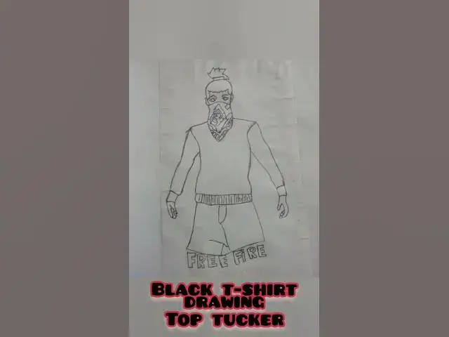 Video thumbnail for free fire black t-shirt drawing top tucker 😎😎😎😎😎