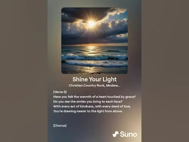 Video thumbnail for Shine Your Light #christiansongs #countrygospelsongs #gospelsongs