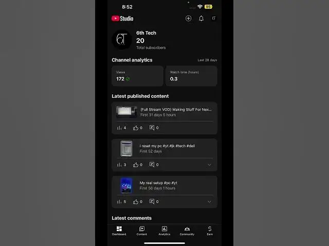 'Video thumbnail for May 31st Analytics from #yt & #tiktok #pc #phone #dell #omen'