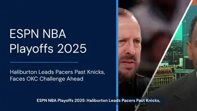 'Video thumbnail for NBA playoffs 2025: Scouts, execs, coaches talk Knicks-Pacers'