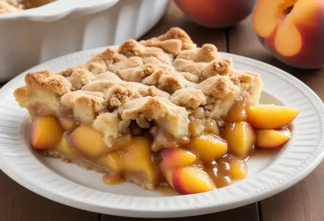 Video thumbnail for Peach Cobbler with Streusel Topping