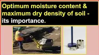 'Video thumbnail for Optimum moisture content & maximum dry density of soil - its importance.'