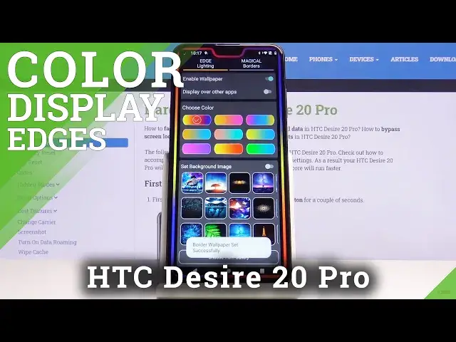 'Video thumbnail for How to Apply Lighting Edges on HTC Desire 20 Pro - Download Colorful Display Edges'