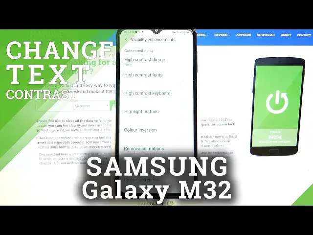 'Video thumbnail for How to Activate High Contrast Text on SAMSUNG Galaxy M32 – Manage Display Settings'