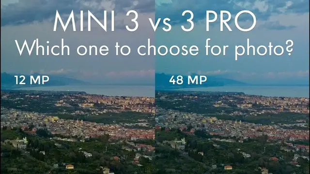 'Video thumbnail for DJI Mini 3 vs 3 Pro Photo Quality'