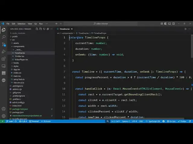 Video thumbnail for Build a React.js Video Timeline Trimmer & Cutter Editor With Video Player in Browser Using TS