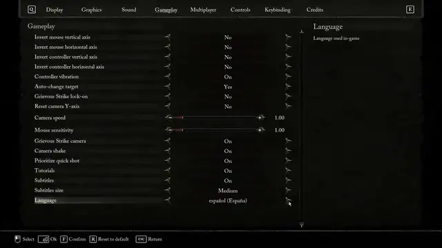Video thumbnail for How To Change Language In Lords of The Fallen