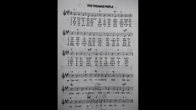 Video thumbnail for Five Thousand People - Catholic Mass Song Sheet Music