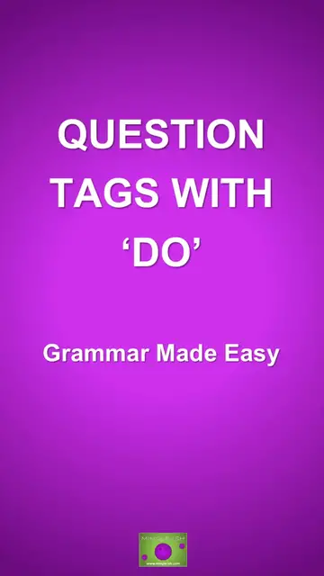 'Video thumbnail for Question Tags with 'do''