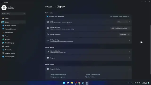 'Video thumbnail for How to Adjust Display Settings in Windows 11'