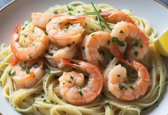 Video thumbnail for Garlic Butter Shrimp Scampi