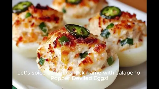 'Video thumbnail for Jalapeño Popper Deviled Eggs!'