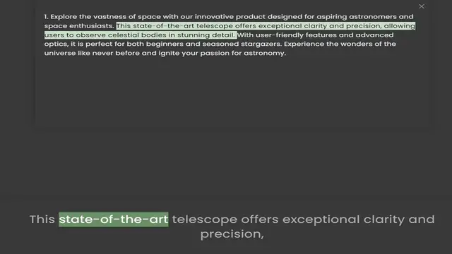 Video thumbnail for 1. Explore the vastness of space with our innovative product designed for aspiring astronomers and space enthusiasts. This state-of-the-art telescope offers exceptional clarity and precision, allowing users to observe celestial bodies in