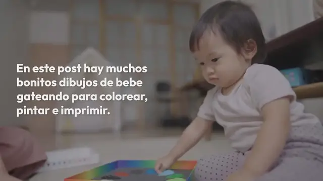 Video thumbnail for Dibujos de bebe gateando para colorear