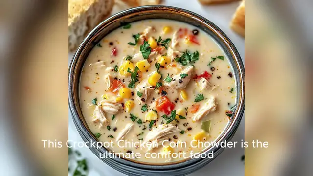 Video thumbnail for Crockpot Chicken Corn Chowder