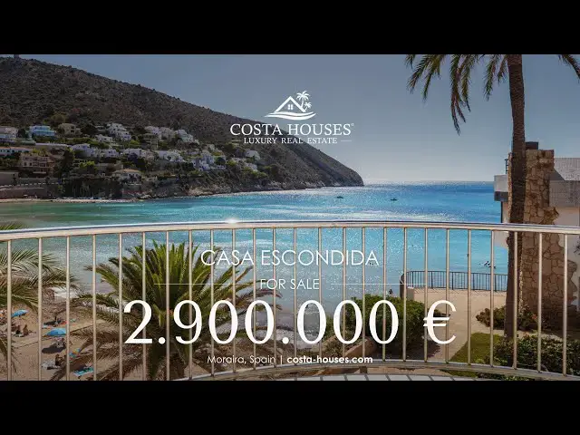 'Video thumbnail for CASA ESCONDIDA - UN REFUGIO PRIVADO FRENTE AL MAR EN PLAYA PORTET, MORAIRA | CH Inmobiliaria Experta'