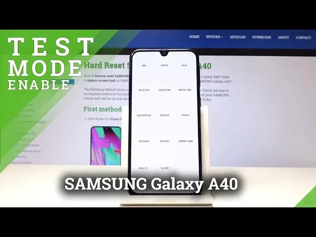 'Video thumbnail for SAMSUNG Galaxy A40 TEST CODE / Hardware Test Menu'