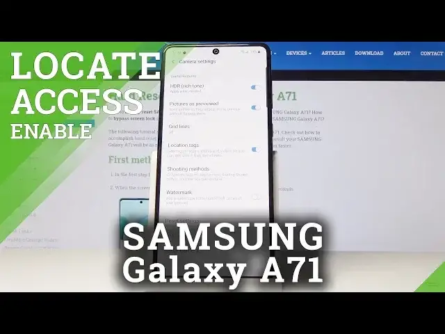 'Video thumbnail for Location Tags in SAMSUNG Galaxy A71 – Allow Location'