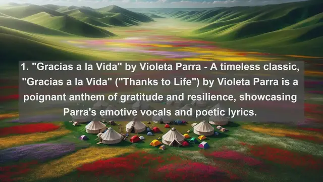 Video thumbnail for Melodic Gems: Top 10 Beautiful Songs That Showcase the Soul of Chile