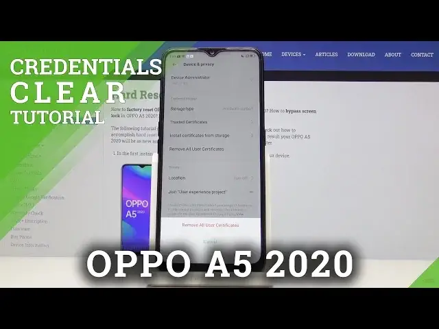 'Video thumbnail for How to Clear Credentials in OPPO A5 2020 - Wipe Certificates'