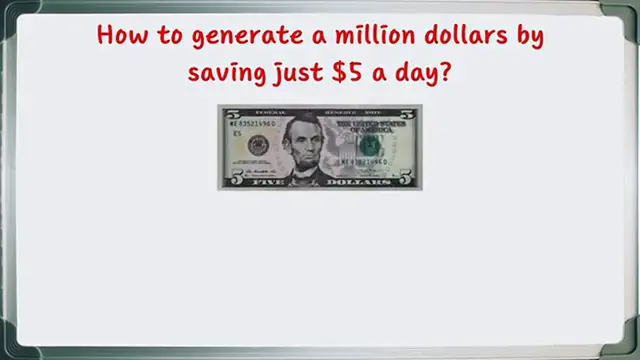 Video thumbnail for Did You Know That It's Possible To BECOMEa MILLIONAIRE With Just $5 a Day