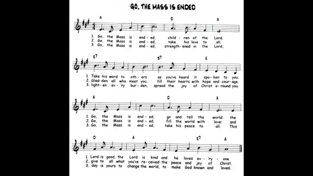 Video thumbnail for Go the Mass is Ended - Catholic Mass Song Sheet Music