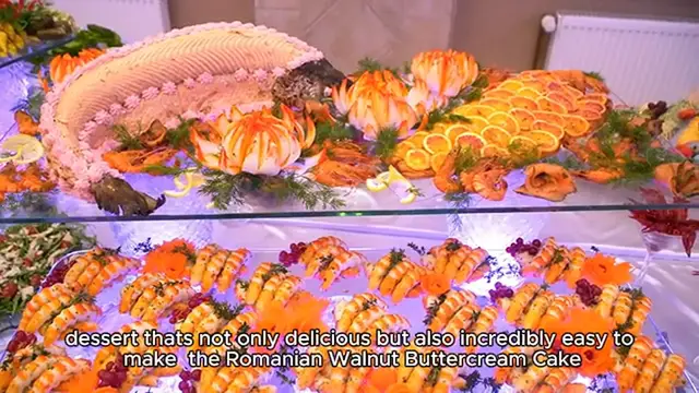 Video thumbnail for Romanian Walnut Buttercream Cake recipe