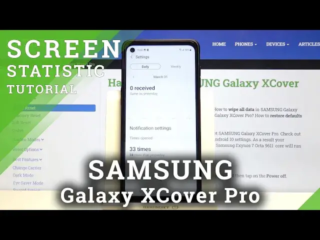 'Video thumbnail for SAMSUNG Galaxy XCover Pro - How to Check Number of Opened Each Day Apps'